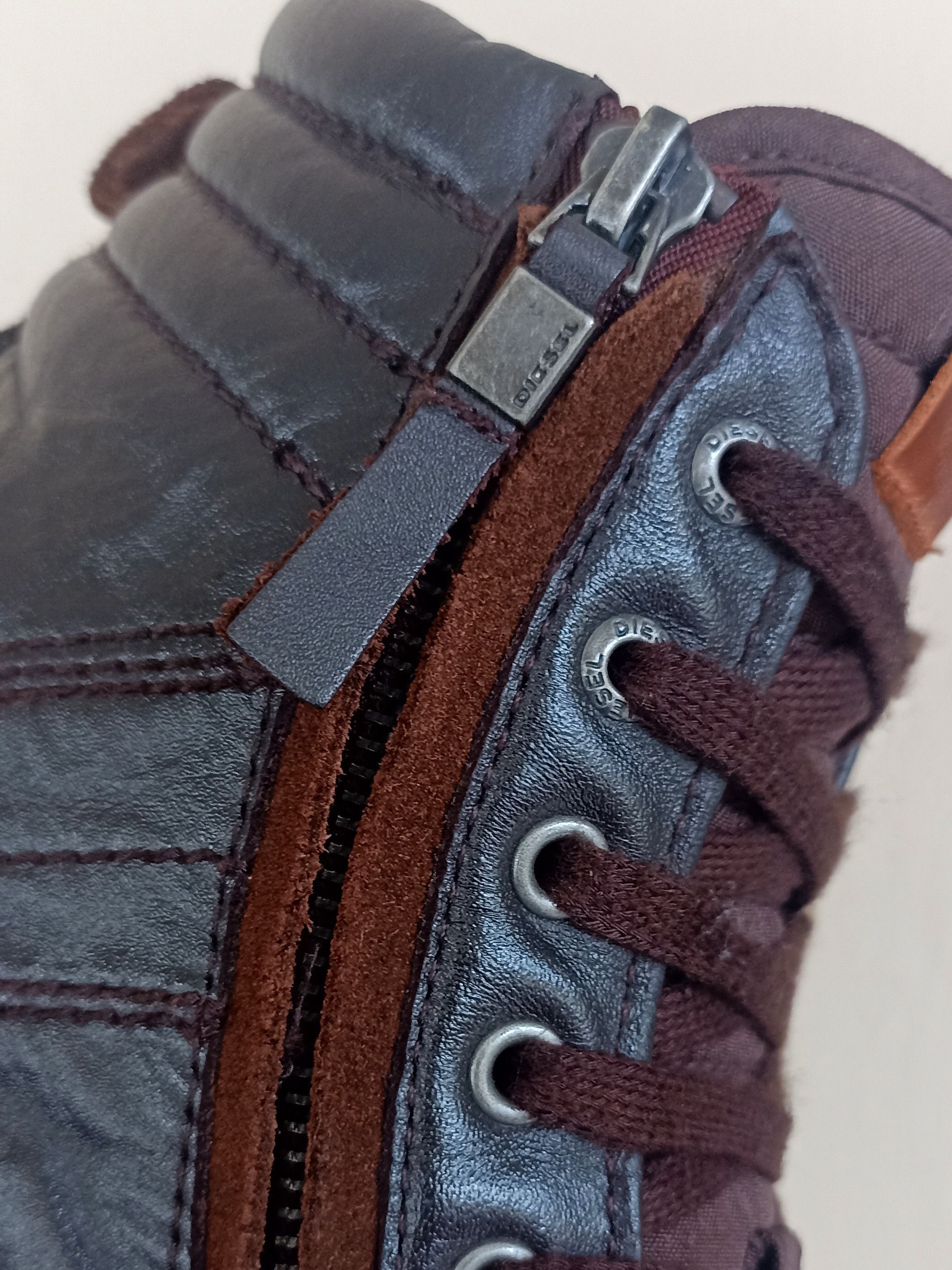 Diesel DIESEL D String High Cut Casual Vintage ( Side Zipper) Size US 10.5 / EU 43-44 - 2 Thumbnail