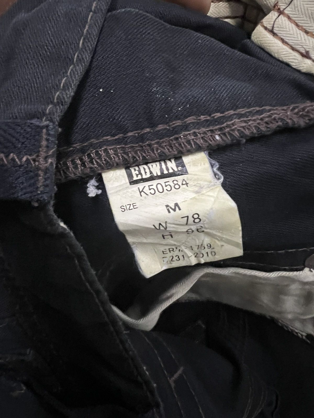 Edwin EDWIN 505 KHAKI DISTRESSED DENIM PANT Size US 32 / EU 48 - 10 Thumbnail