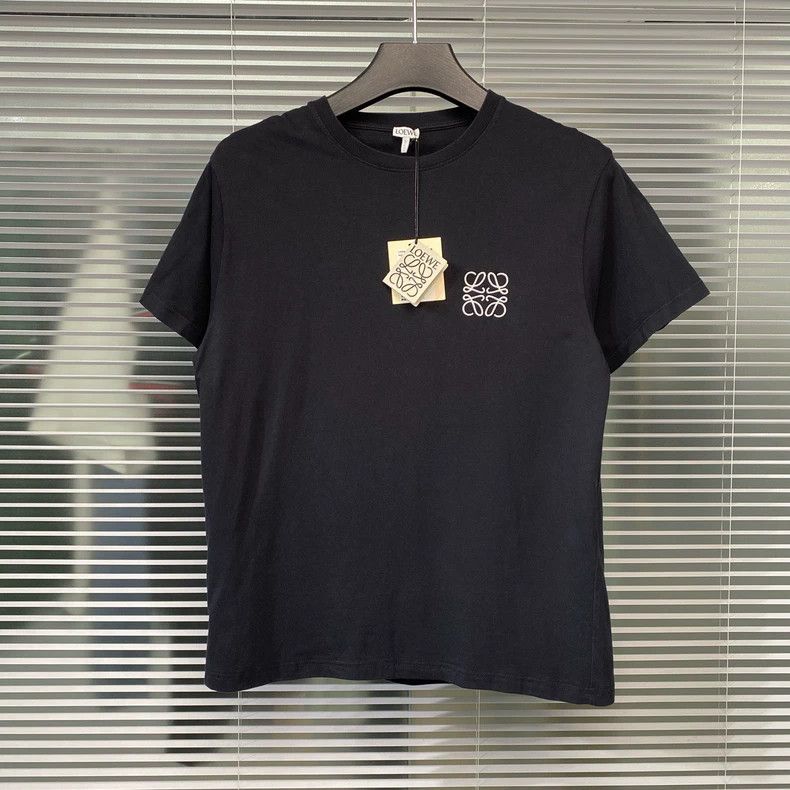 Loewe black embroidered logo short sleeve t-shirt - dmc Size US M / EU 48-50 / 2 - 1 Thumbnail
