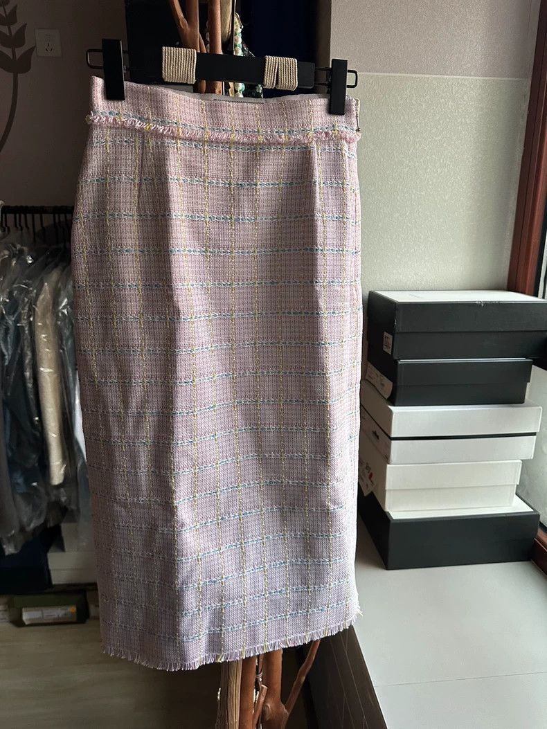 Thom Browne Thom Browne Tweed High-Waist Midi Skirt - dmc Size US 38 / EU 54 - 1 Thumbnail
