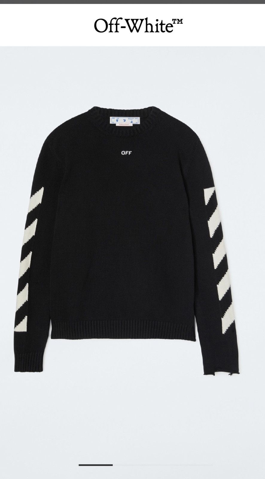 Off-White OFF-WHITE Diag Knit Crewneck Size US XL / EU 56 / 4 - 12 Thumbnail