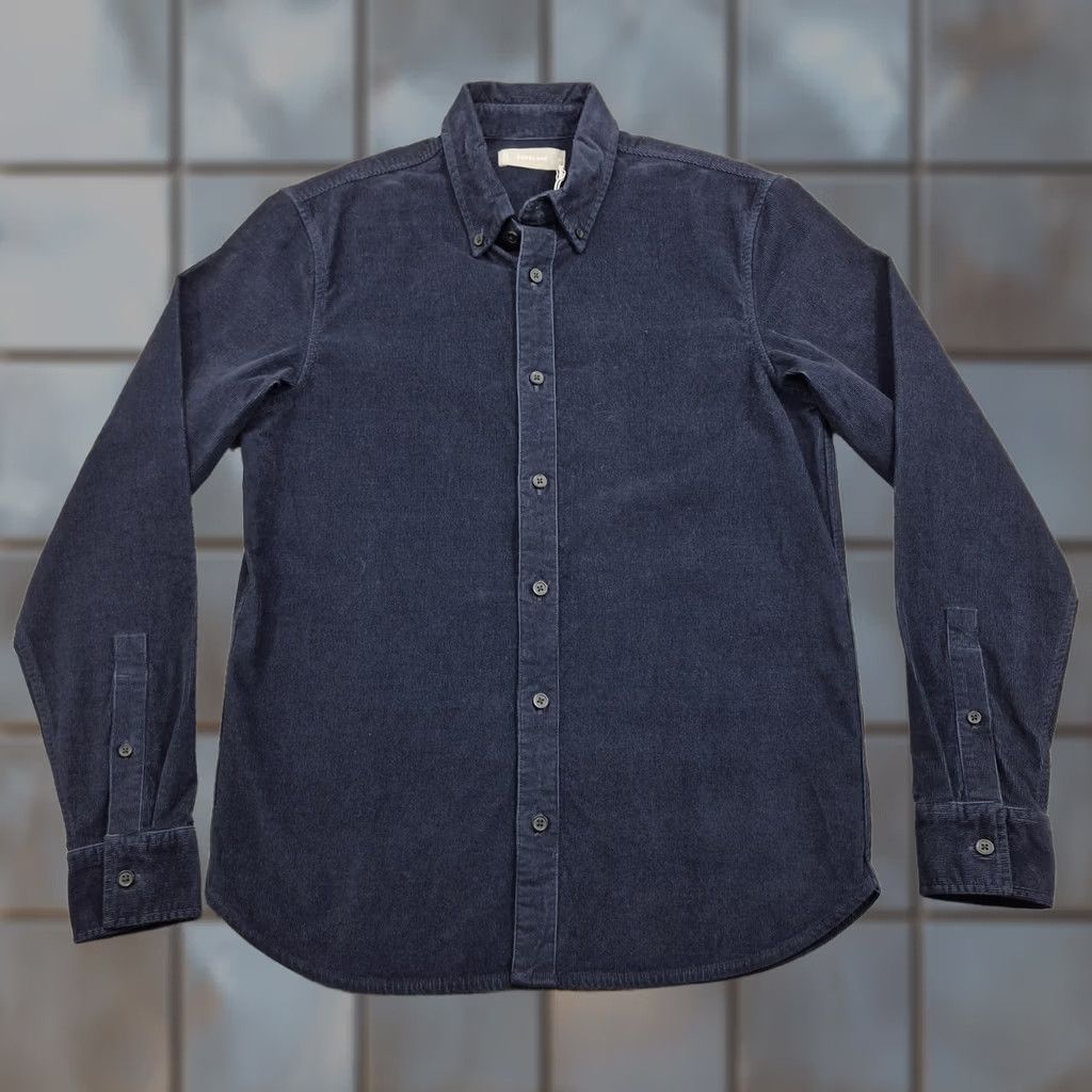 Everlane Everlane Button Up Shirt Mens XS Navy Corduroy Long Sleeve Slim Fit Casual Size US XS / EU 42 / 0 - 1 Thumbnail