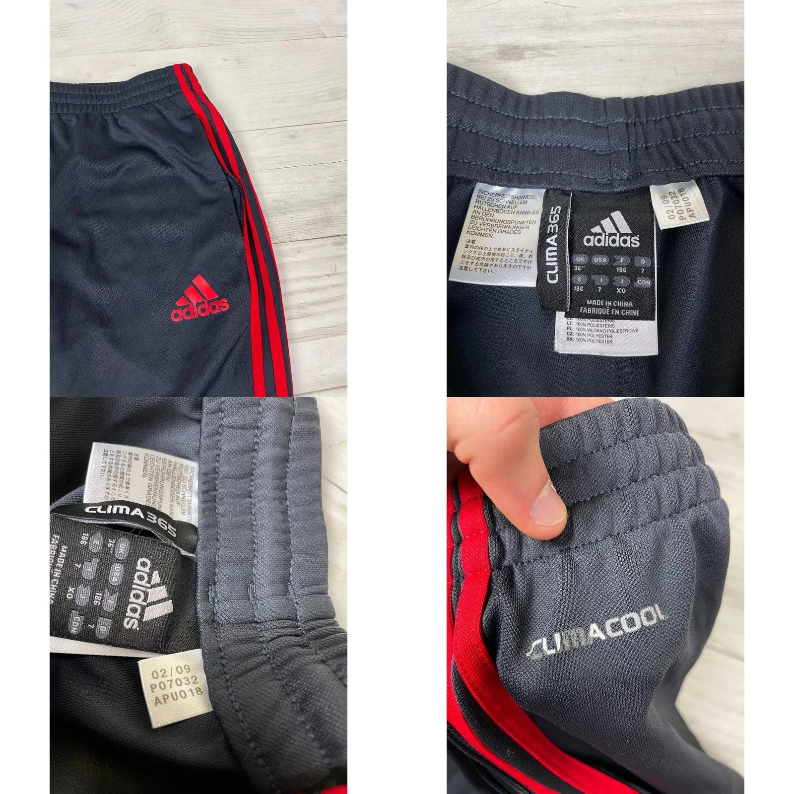 Adidas VINTAGE Adidas Liverpool Tracksuit Jacket Pants Men Size L Black Adidas Tracksuit Men L Black Football 2009 2010 Size 42R - 11 Thumbnail