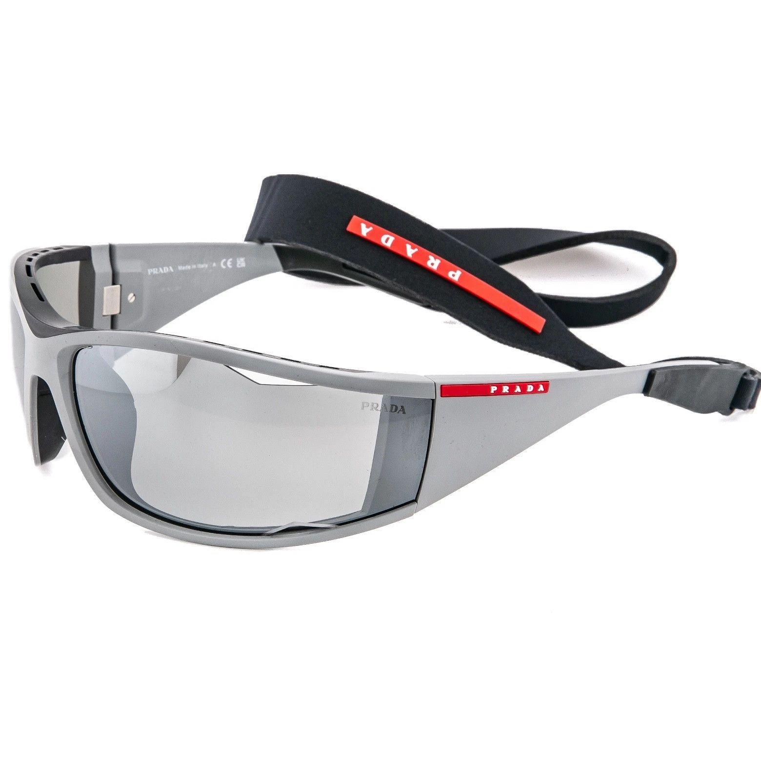 Prada PRADA A04 Linea Rossa Sport Active Silver Sunglass PSA04S Size ONE SIZE - 3 Thumbnail