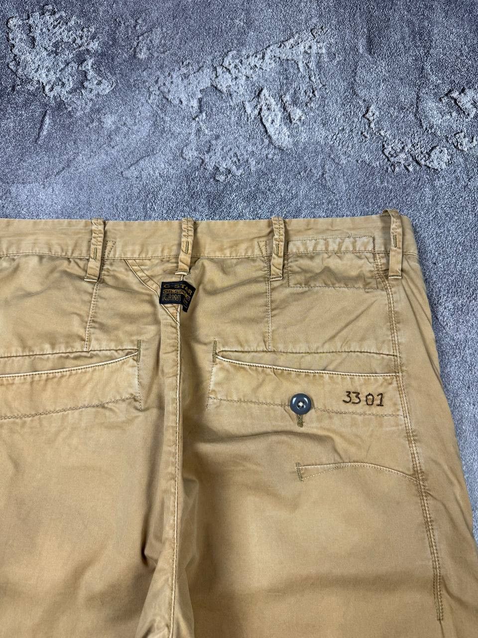 G-Star G-Star Raw 3301 Biege Straight Fit Pants Size US 32 / EU 48 - 4 Thumbnail