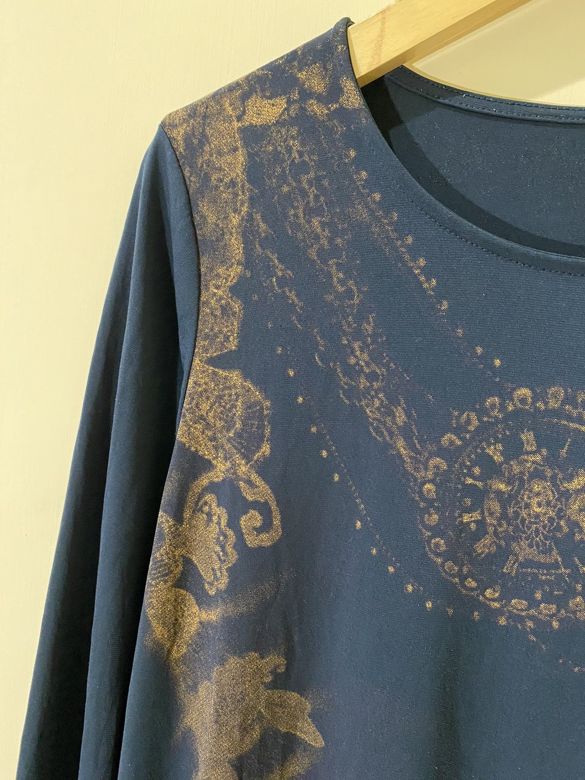 If Six Was Nine Japanese Jewel Chain Top GOA Style Longsleeves Tshirt Size L / US 10 / IT 46 - 3 Thumbnail