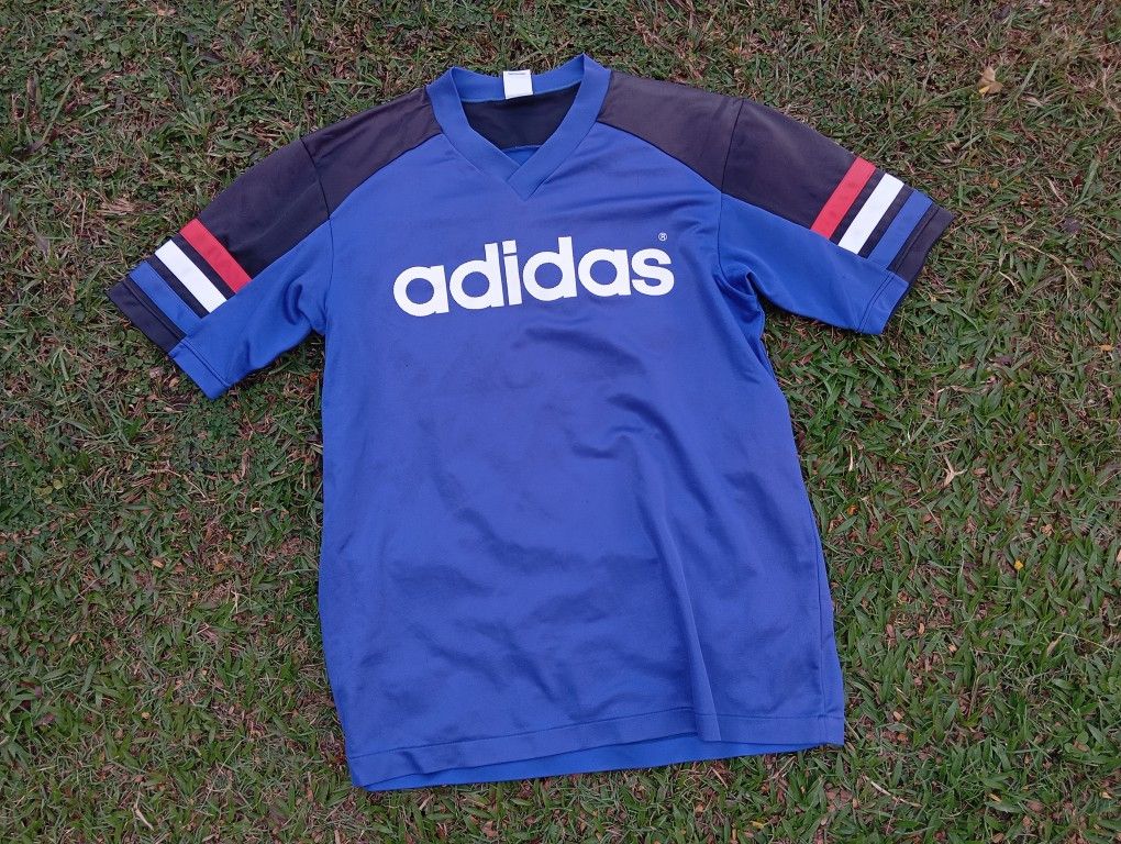 Vintage VTG Adidas Spellout Jersey Vintage 80s 90s Retro ⚽🎌 Size US M / EU 48-50 / 2 - 1 Thumbnail