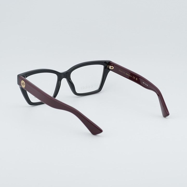 Gucci Gucci GG1715O 011 Eyeglasses Black/Red 55mm Cat Eye Frame Size ONE SIZE - 4 Thumbnail