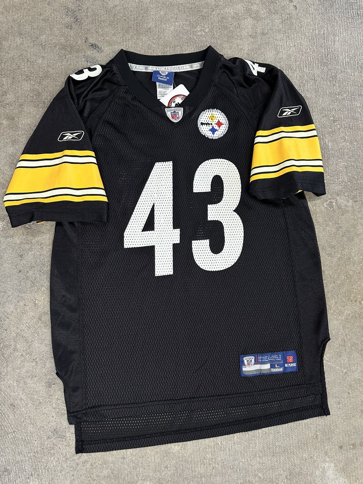 NFL × Reebok × Vintage Crazy Y2K Reebok Pittsburg Steelers Polamalu Jersey Size S / US 4 / IT 40 - 3 Thumbnail