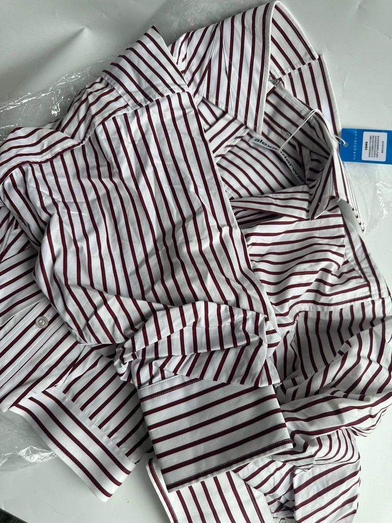 Alexander Wang Alexander Wang Striped Short Sleeve Shirt- Size M / US 6-8 / IT 42-44 - 2 Thumbnail