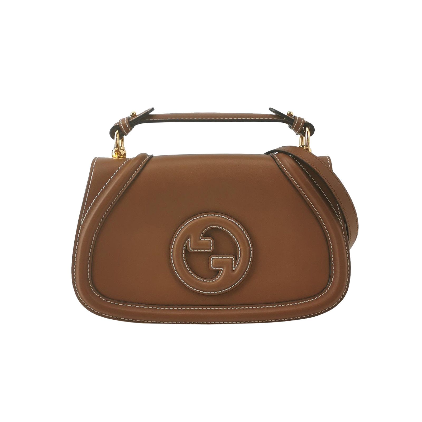 Gucci Gucci Blondie Brown Leather Shoulder Bag Size ONE SIZE - 1 Thumbnail
