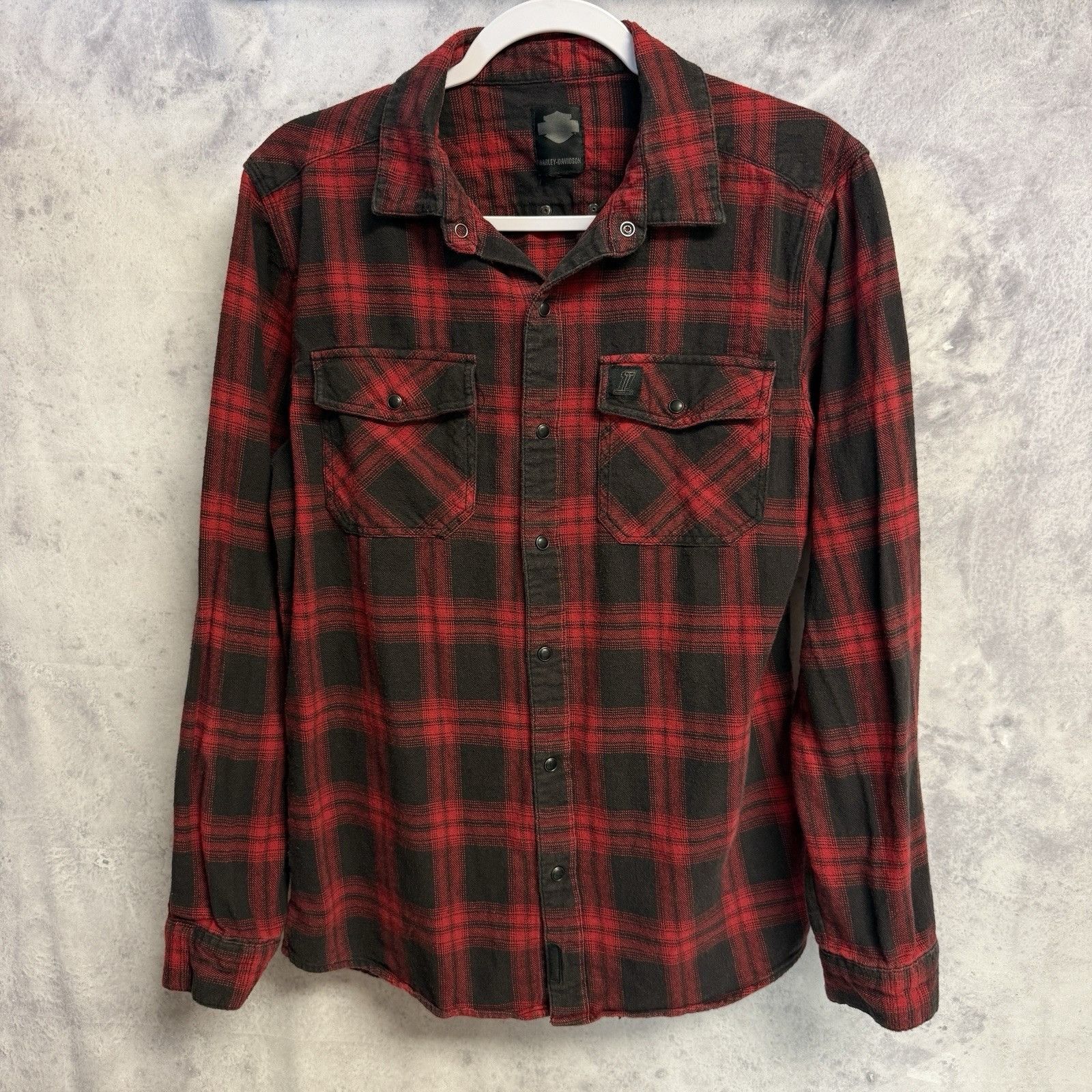 Harley Davidson Harley Davidson Flannel Shirt Mens Medium Red Plaid Snap But Size US M / EU 48-50 / 2 - 1 Thumbnail