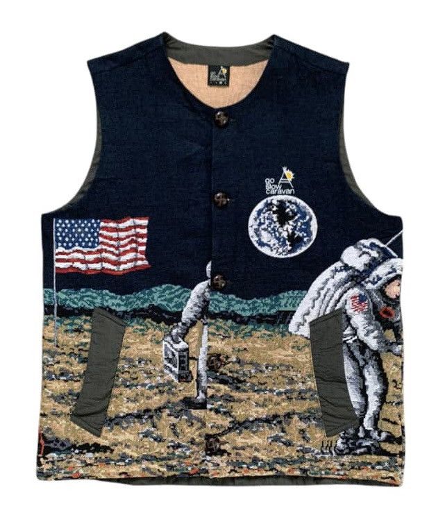 Art Comes First Rare Astronaut Art Go Slow Caravan Vest Size US M / EU 48-50 / 2 - 1 Thumbnail