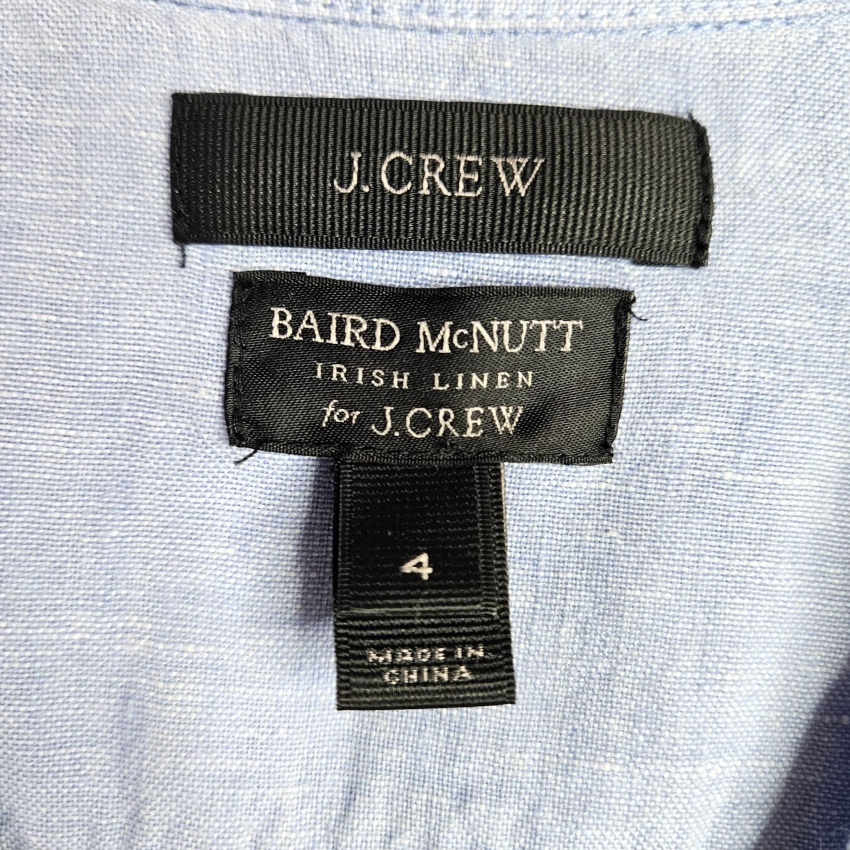 J.Crew J.CREW Baird McNUTT Irish Linen Women's Light Blue 1/4 Button Up Shirt Sz 4 Size S / US 4 / IT 40 - 5 Thumbnail