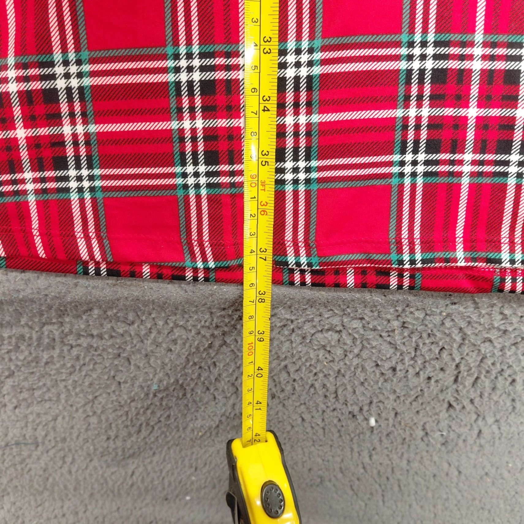 Vintage Joyspun Sleep Shirt Womens 2X-3X Red/Green Plaid Pockets Stretchy Size XXL / US 16-18 / IT 52-54 - 6 Thumbnail
