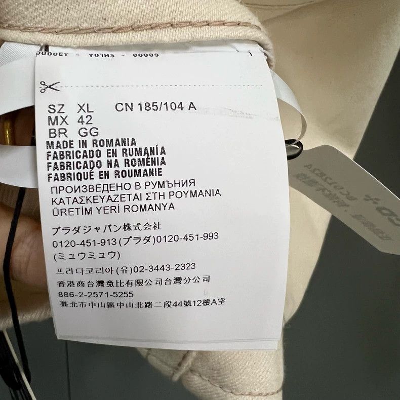 Prada Prada Beige triangle logo denim shirt 2501-Nextarrow Size US XL / EU 56 / 4 - 7 Thumbnail