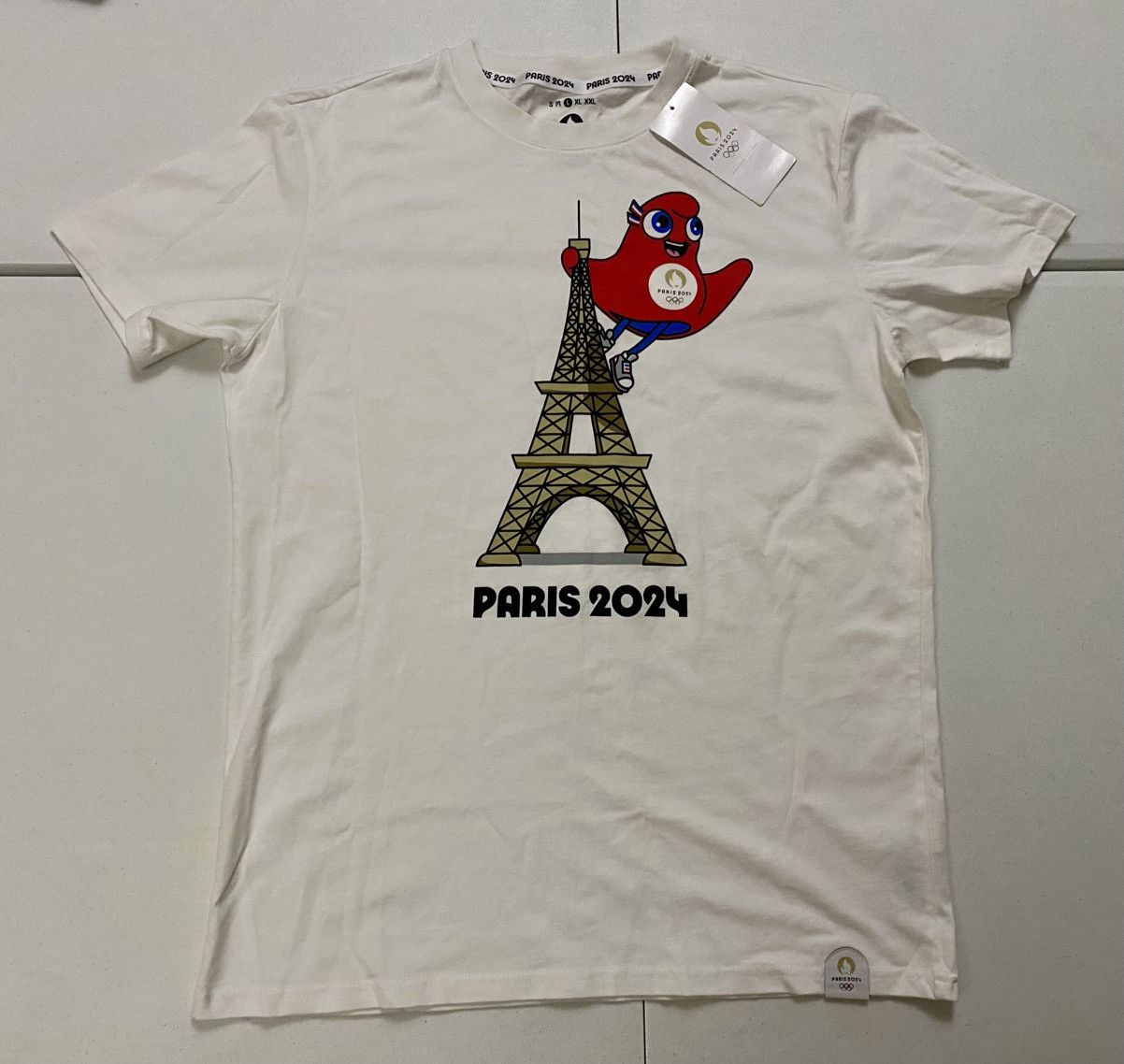 Other Paris Olympics 2024 Eiffel Tower Phryge Mascot Official Tee Size US L / EU 52-54 / 3 - 1 Thumbnail