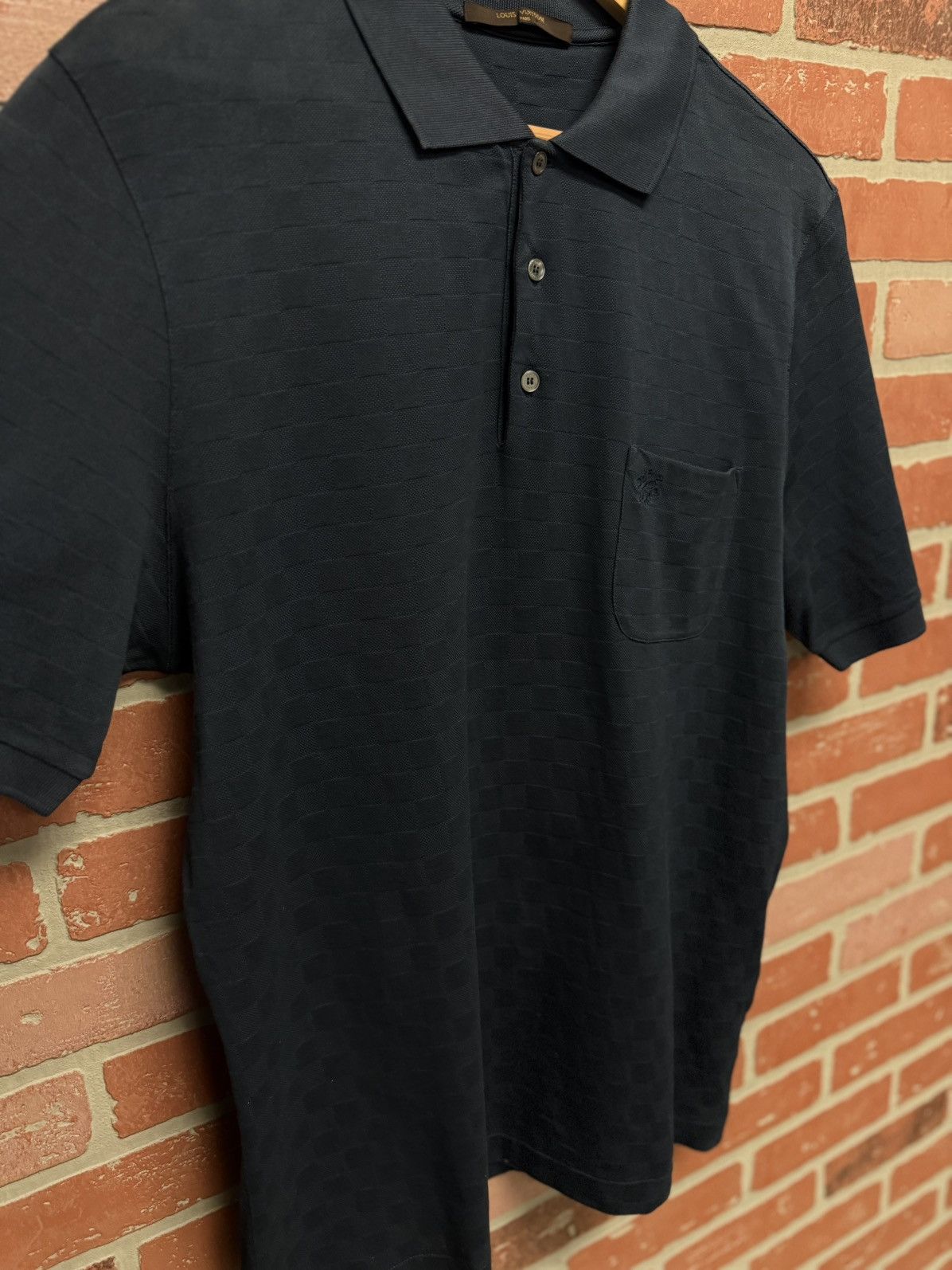 Louis Vuitton Louis Vuitton Polo Button Up Collar Tee Size XXL Blue Size US XXL / EU 58 / 5 - 6 Thumbnail