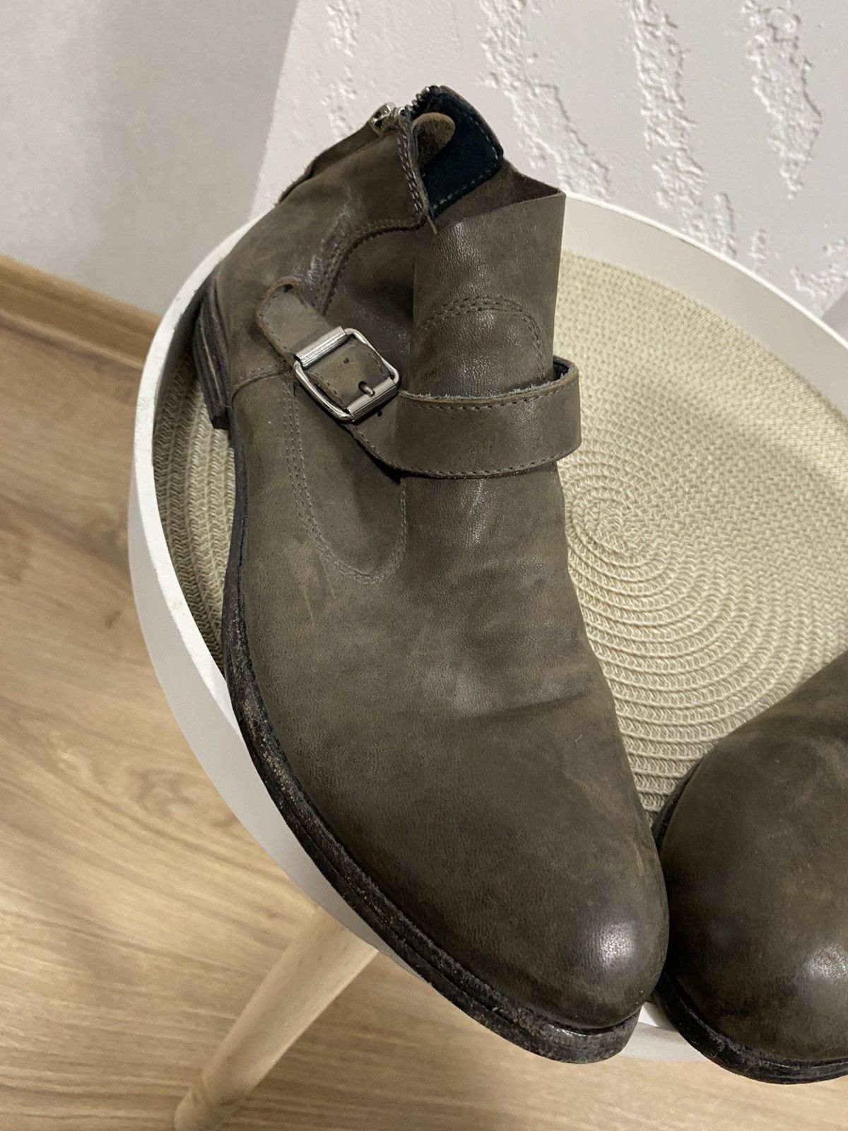 MoMA MoMa Back Zip Buckle Avantgarde Leather Boots Size: 39 Size US 6 / EU 39 - 4 Thumbnail