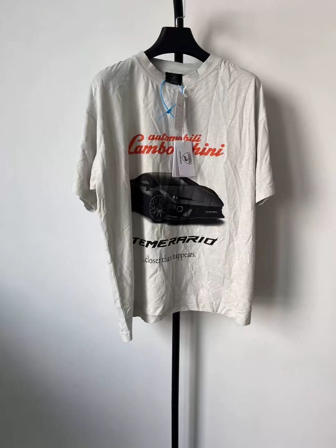 Balenciaga Balenciaga x Lamborghini Vintage White Tee Size US S / EU 44-46 / 1 - 1 Thumbnail