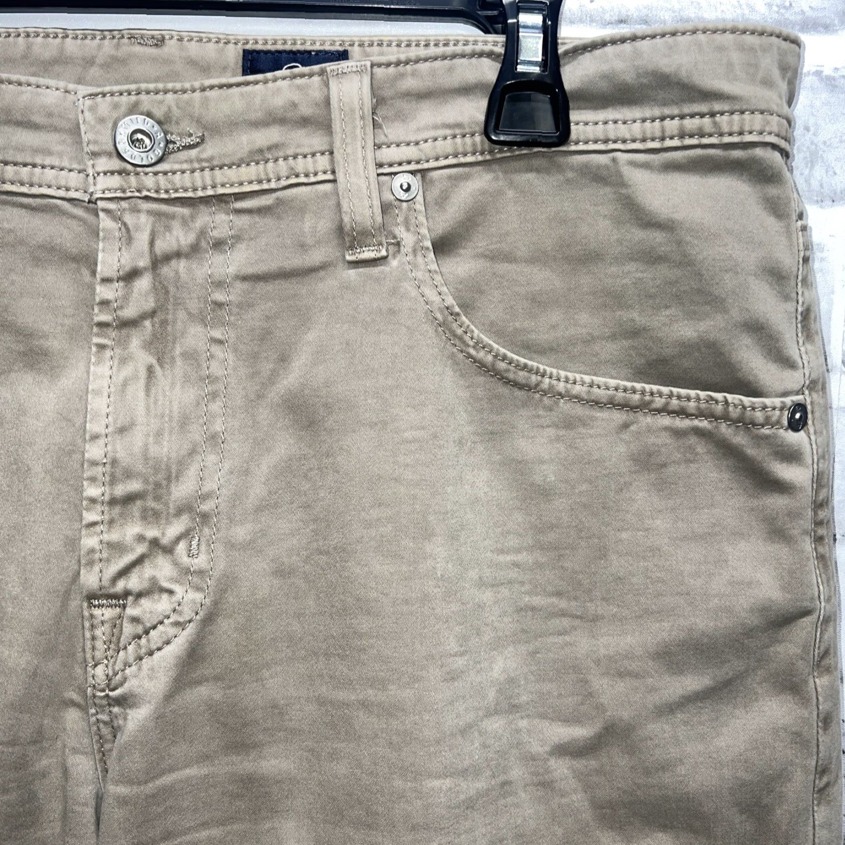 Vintage AG Adriano Goldschmied Pants Mens 34x32 Beige Chino Regular Size 34 Inseam 32 Mens Size US 34 / EU 50 - 2 Thumbnail