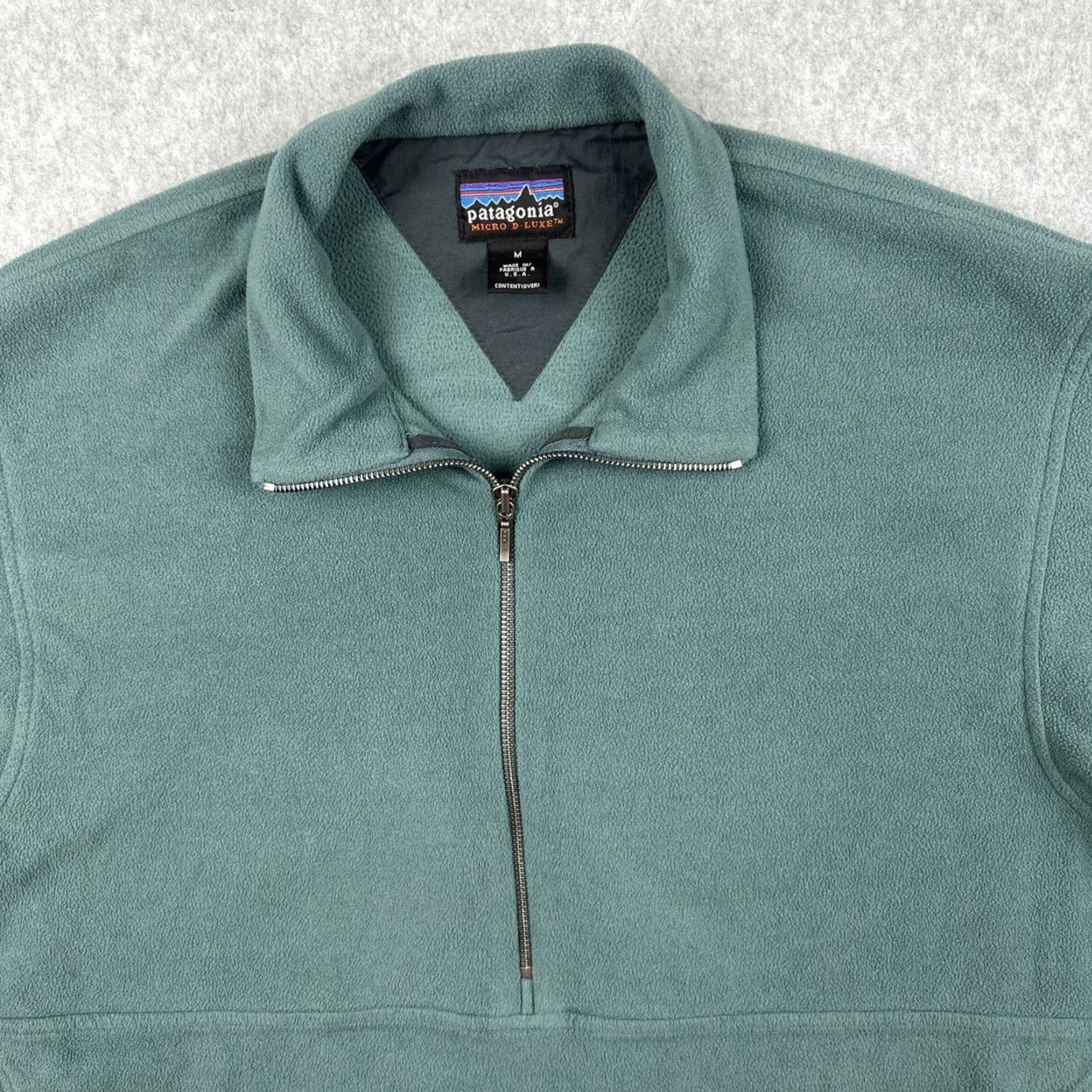 Patagonia VINTAGE Patagonia Medium Micro D-Luxe 1/4 Zip Pullover Green Fleece 90s Mens M Size US M / EU 48-50 / 2 - 5 Thumbnail