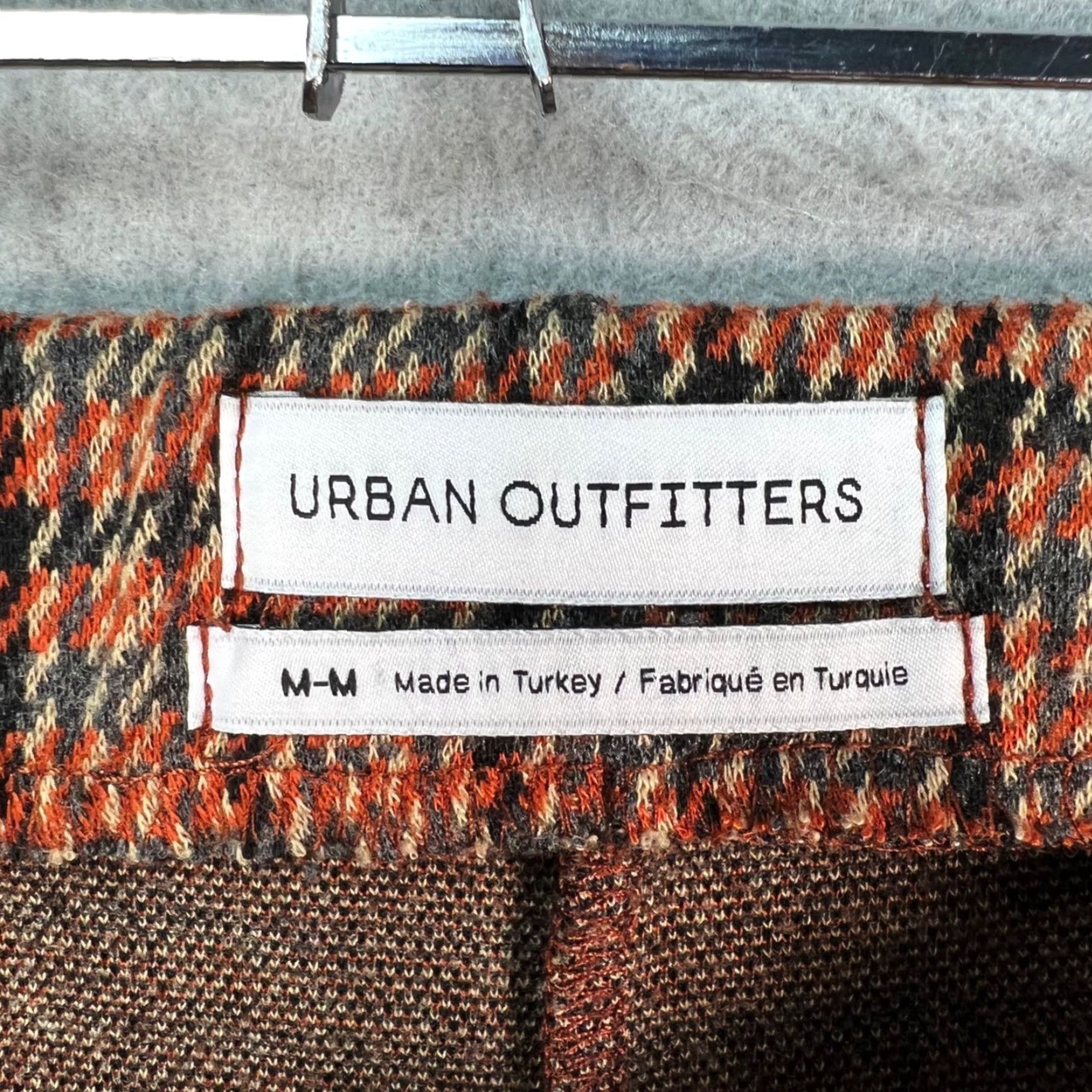Urban Outfitters Urban Outfitters Womens Medium Brown Plaid High-Waisted Straight Leg Pants Size 32" / US 10 / IT 46 - 3 Thumbnail