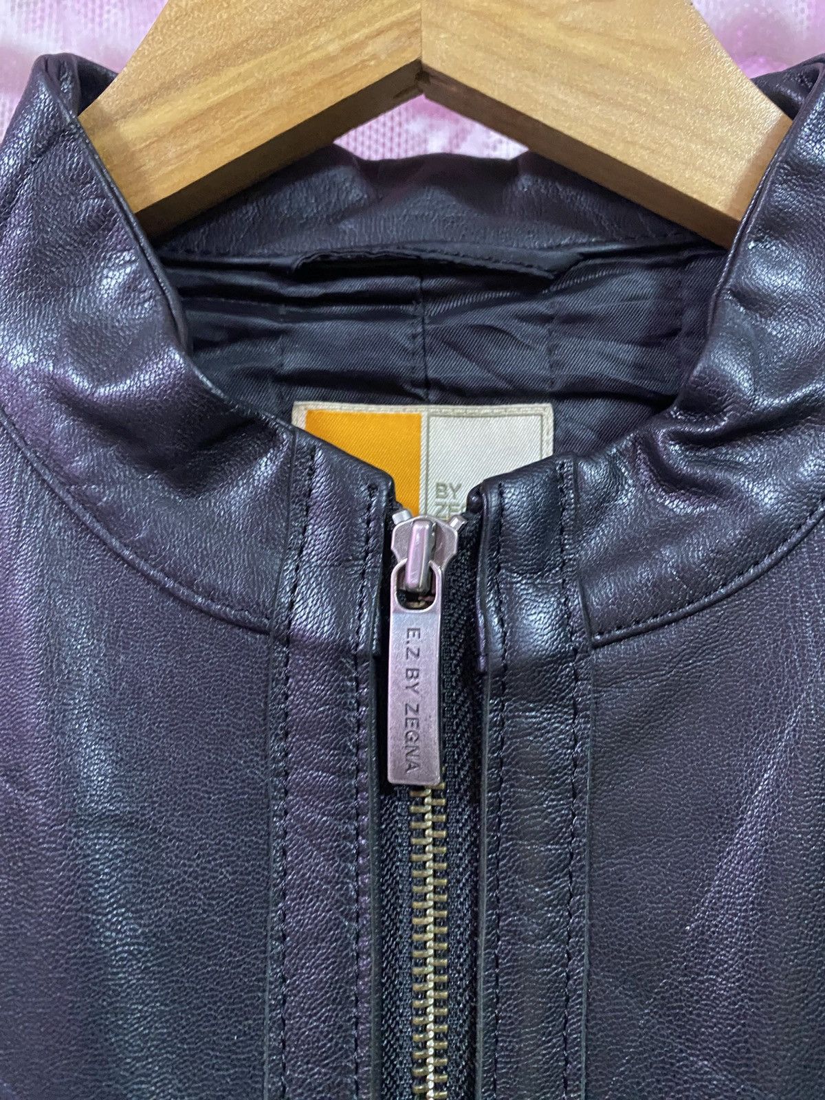 Ermenegildo Zegna 750$ Ermenegildo Zegna Leather Bomber Jacket Black Size US M / EU 48-50 / 2 - 6 Thumbnail