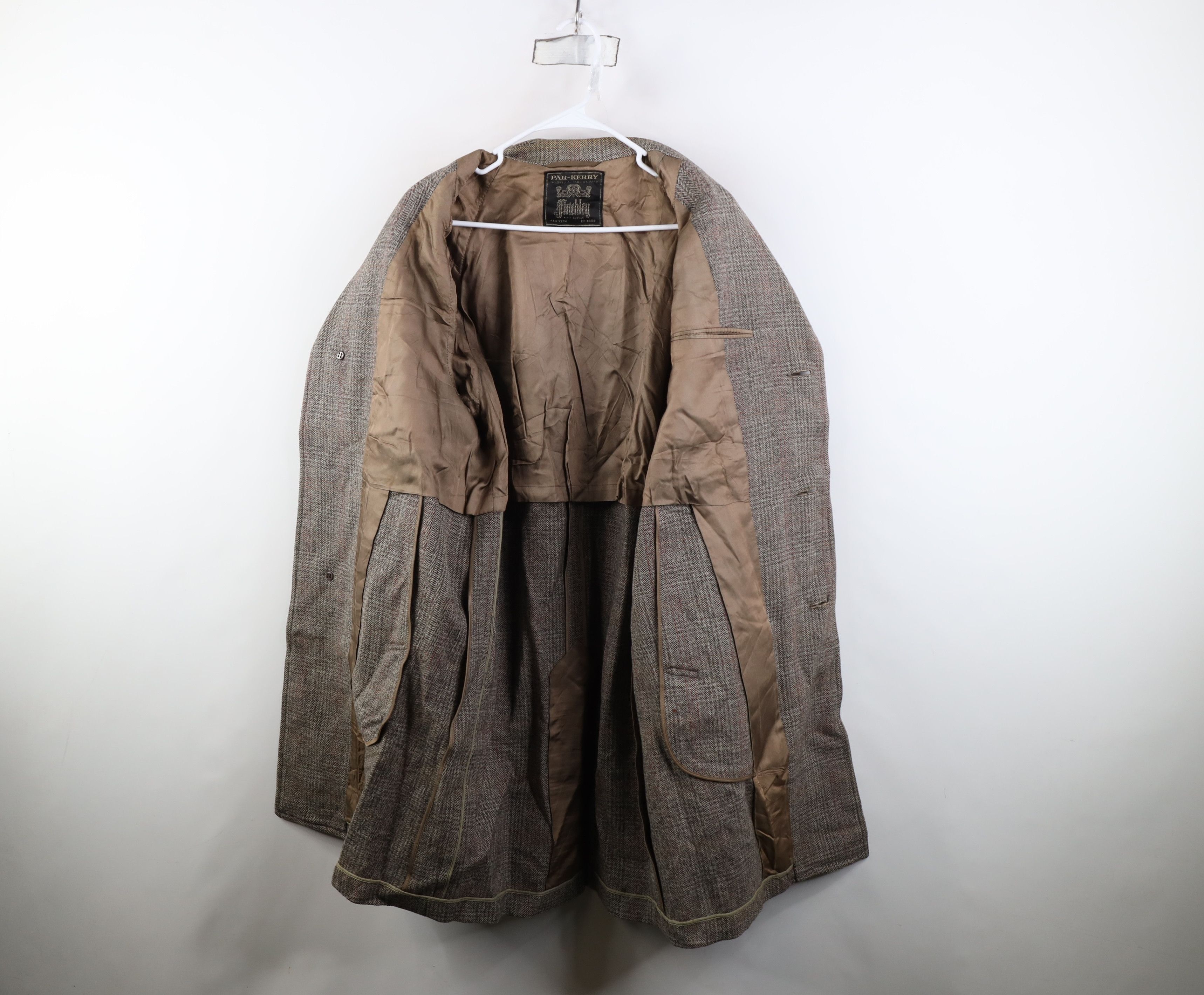 Vintage Vintage 40s 50s Streetwear Wool Tweed Overcoat Jacket USA Size US L / EU 52-54 / 3 - 10 Thumbnail
