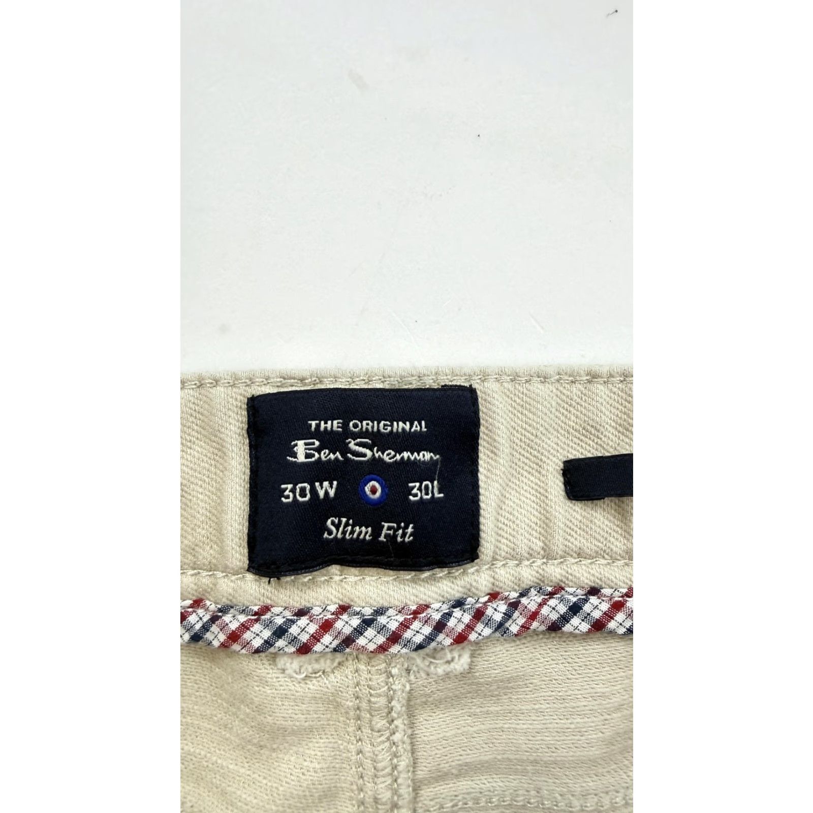 Ben Sherman Ben Sherman Pants Mens 30x30 Beige Slim Fit Stretch Chino Flat Front Casual Size US 30 / EU 46 - 2 Thumbnail