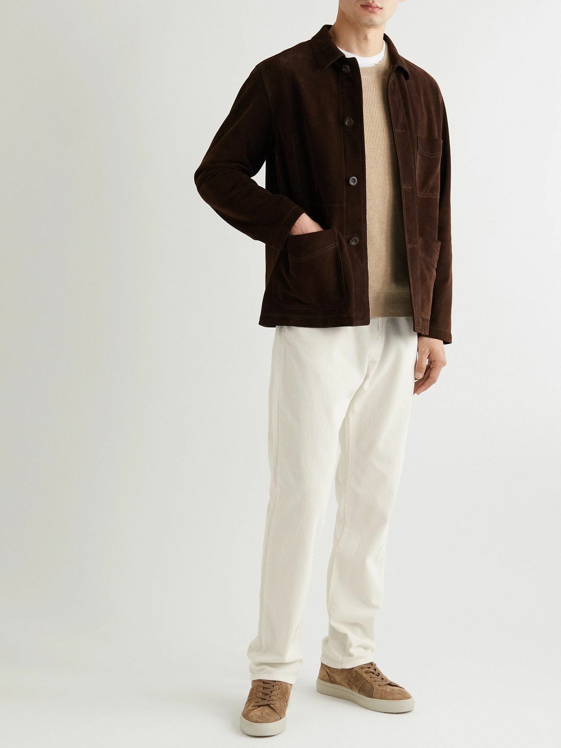 Officine Generale o1mle1025 James Pigment Dyed Straight Leg Jeans in White Size US 34 / EU 50 - 3 Thumbnail
