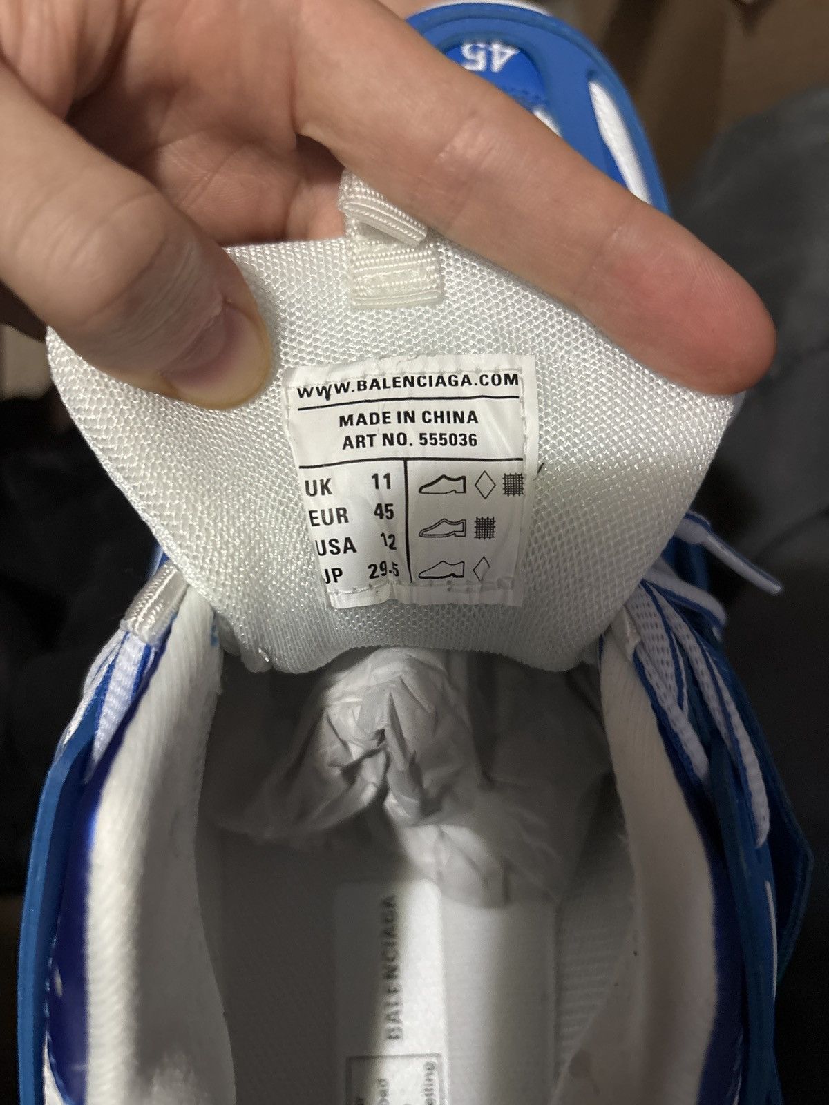 Balenciaga Balenciaga Blue/White LED Tracks Size US 12 / EU 45 - 6 Thumbnail