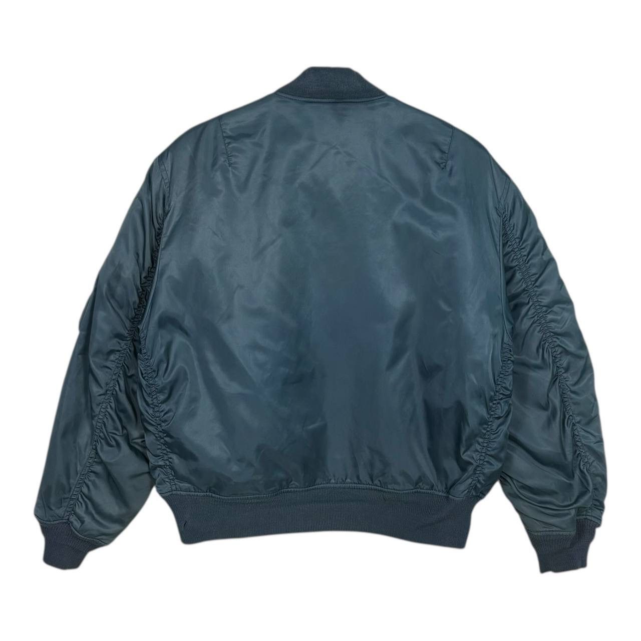 Other Vintage MA-1 Flight Jacket Sage Green Bomber Orange Lining Size US M / EU 48-50 / 2 - 2 Thumbnail
