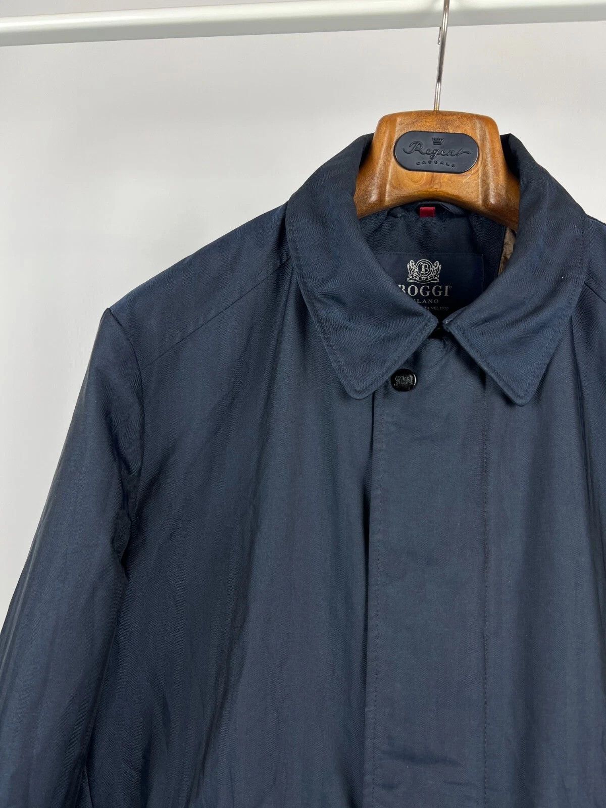 Boggi Boggi Milano Herringbone Classic Rain-Stop Coat Jacket Size US M / EU 48-50 / 2 - 4 Thumbnail