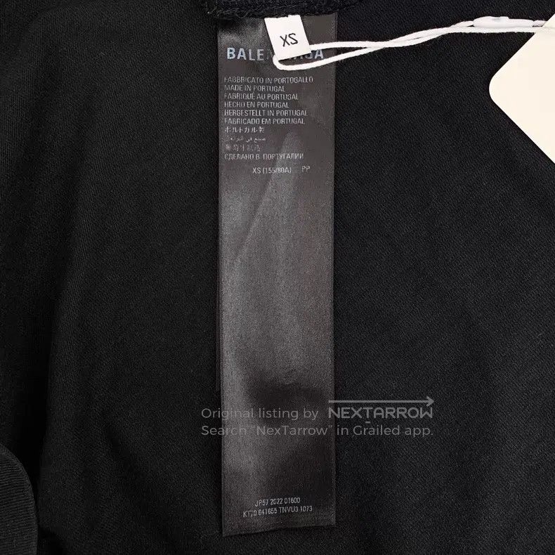 Balenciaga Balenciaga Black Logo Letter Diamond-Studded Cotton Short Size US XS / EU 42 / 0 - 7 Thumbnail