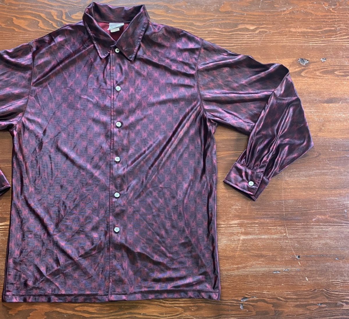 Vintage Vintage 90’s Street Culture Polyester Long Sleeve Button Up Size US L / EU 52-54 / 3 - 1 Thumbnail