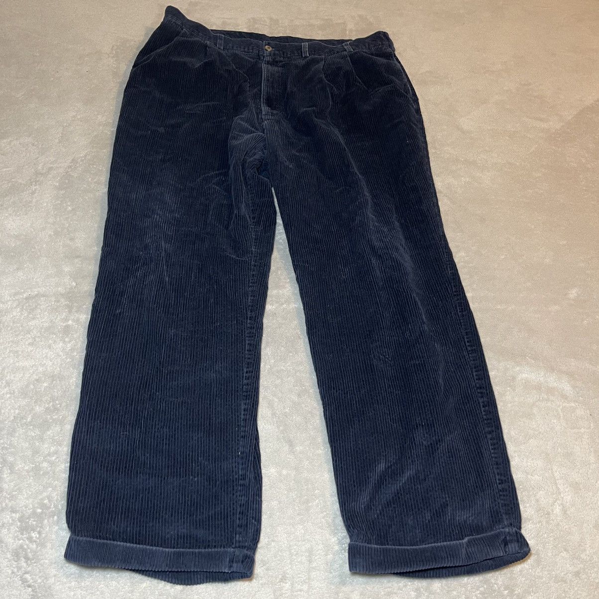 Hunt Club Vintage 90s Hunt Club Mens 44x32 Corduroy Pants Navy Blue Size US 40 / EU 56 - 1 Thumbnail