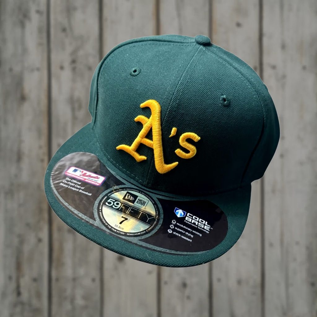 New Era New Era Oakland Athletics Hat 59FIFTY Fitted MLB Green 7 Mens Cap Size ONE SIZE - 1 Thumbnail