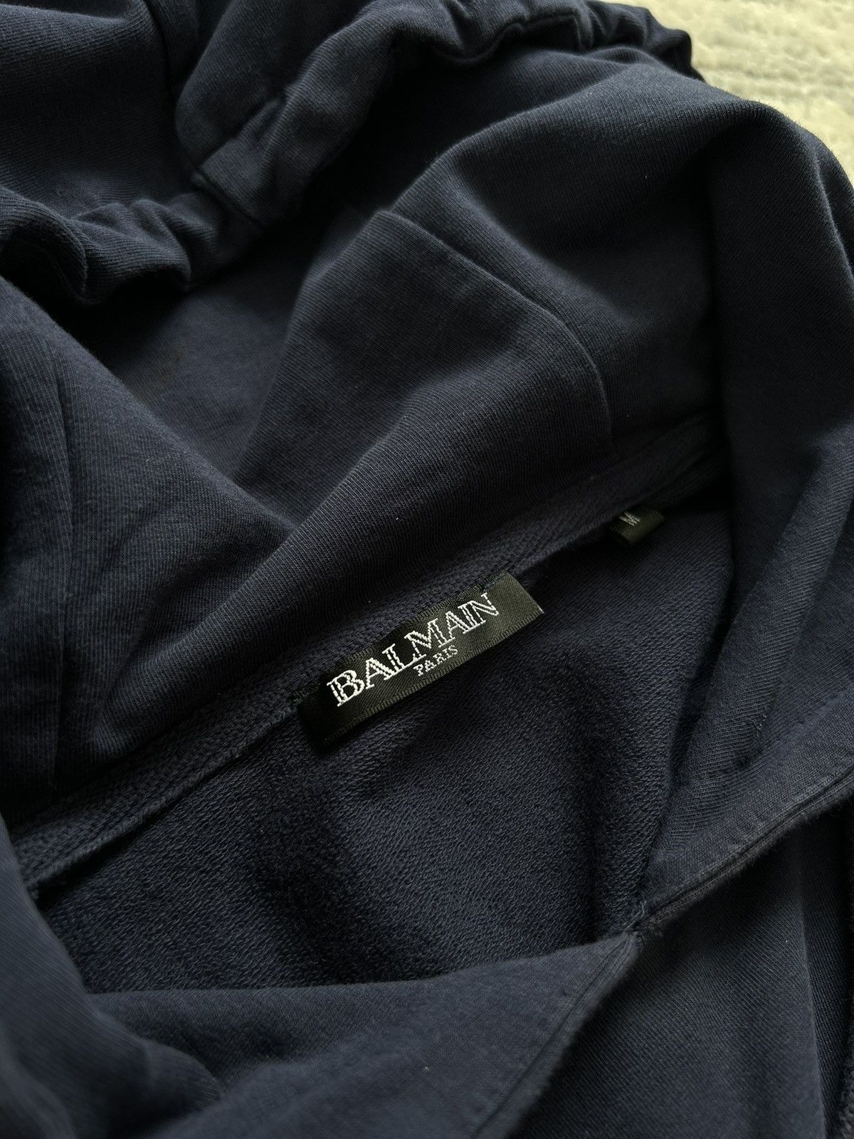 Balmain Balmain Paris Big Logo Hoodie Side Zip Size M Size US M / EU 48-50 / 2 - 12 Thumbnail