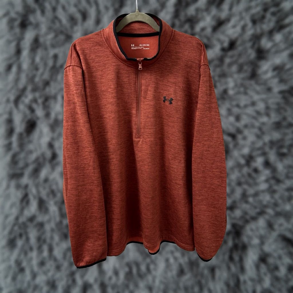 Under Armour Under Armour Red 1/4 Zip Mens 2XL ColdGear Fleece Lined Jacket Sweatshirt L/S Moisture Wicking Athletic Pull-Over Activewear Size US XXL / EU 58 / 5 - 1 Thumbnail