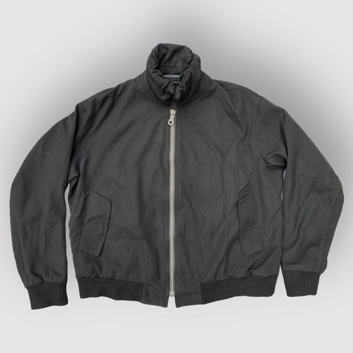 Yohji Yamamoto Vintage Fall95 Wool Gabardine Shrunken Collar Bomber Size US S / EU 44-46 / 1 - 1 Thumbnail