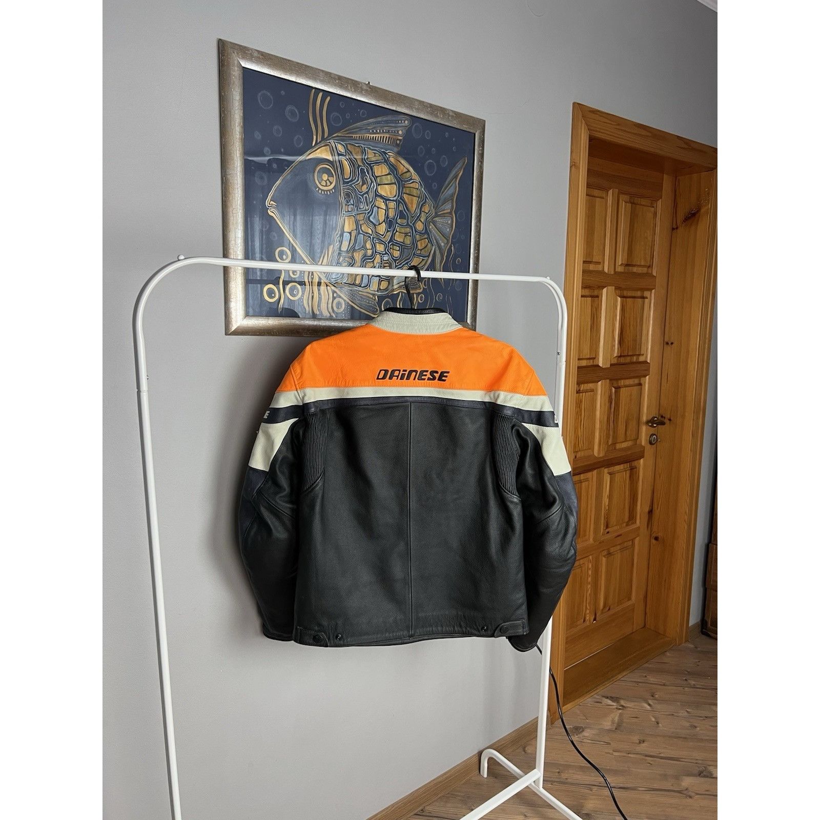 Dainese Dainese Armored Blue Orange Leather Motorcycle Jacket Men`s Size US M / EU 48-50 / 2 - 8 Thumbnail