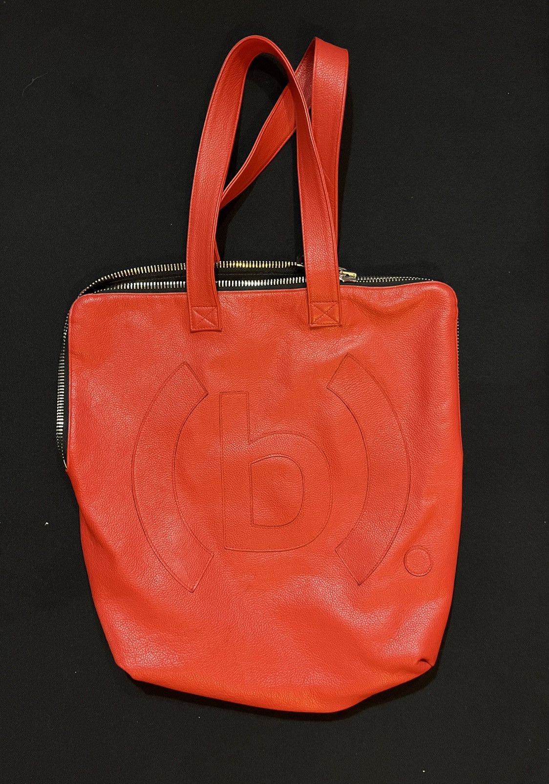 (B).Stroy Bstroy Red Leather Utility Tote Size ONE SIZE - 1 Thumbnail