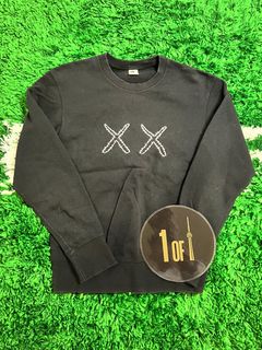 Kaws x sesame store street sweatshirt black