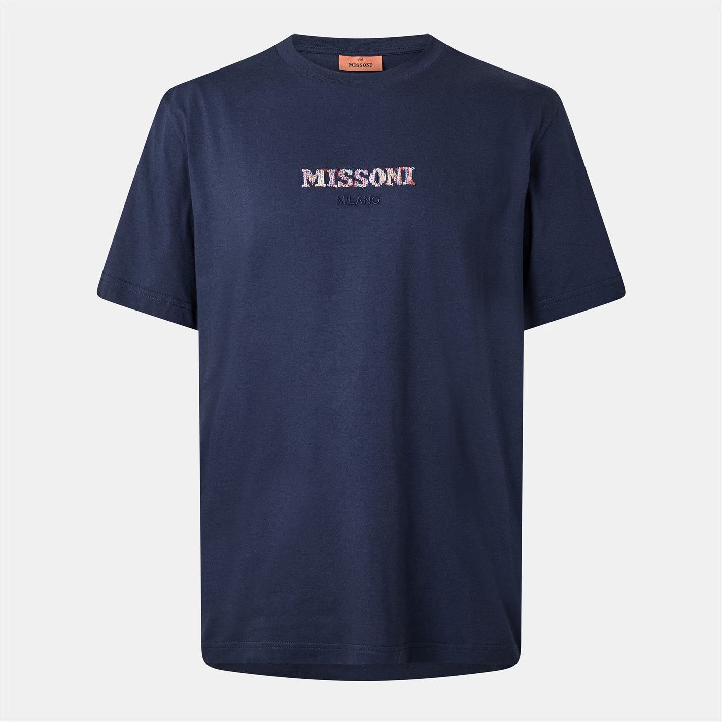 Missoni o1g2r1mq0426 Embroidered Logo T-Shirt in Navy Size US XXL / EU 58 / 5 - 1 Thumbnail