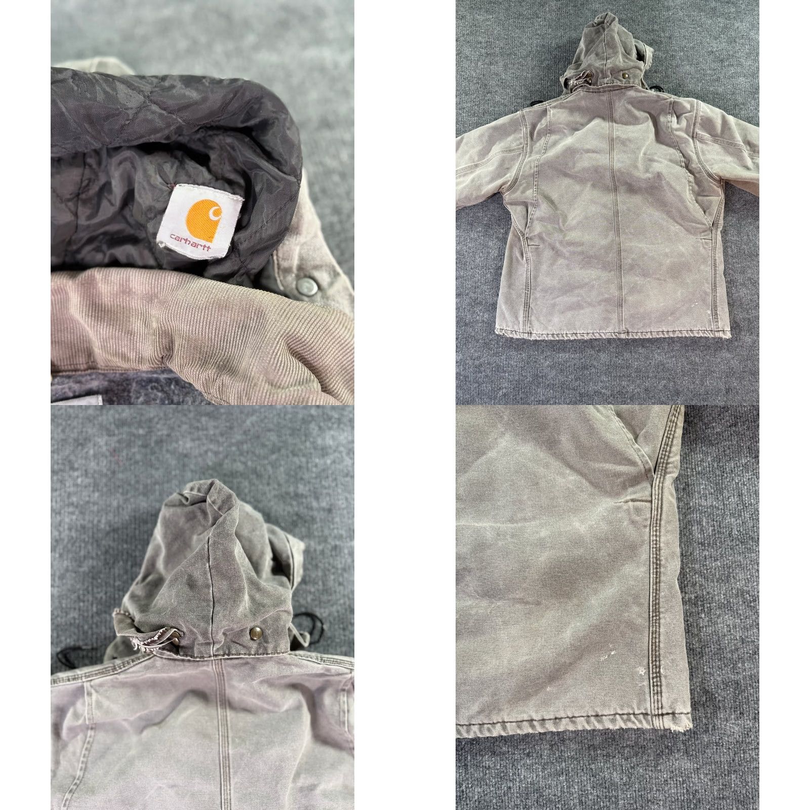 Carhartt VINTAGE Carhartt Chore Coat Duck Jacket Mens XL Gray Blanket Lined Distressed Hooded Workwear Military Jacket Gloves?? Size US XL / EU 56 / 4 - 9 Thumbnail