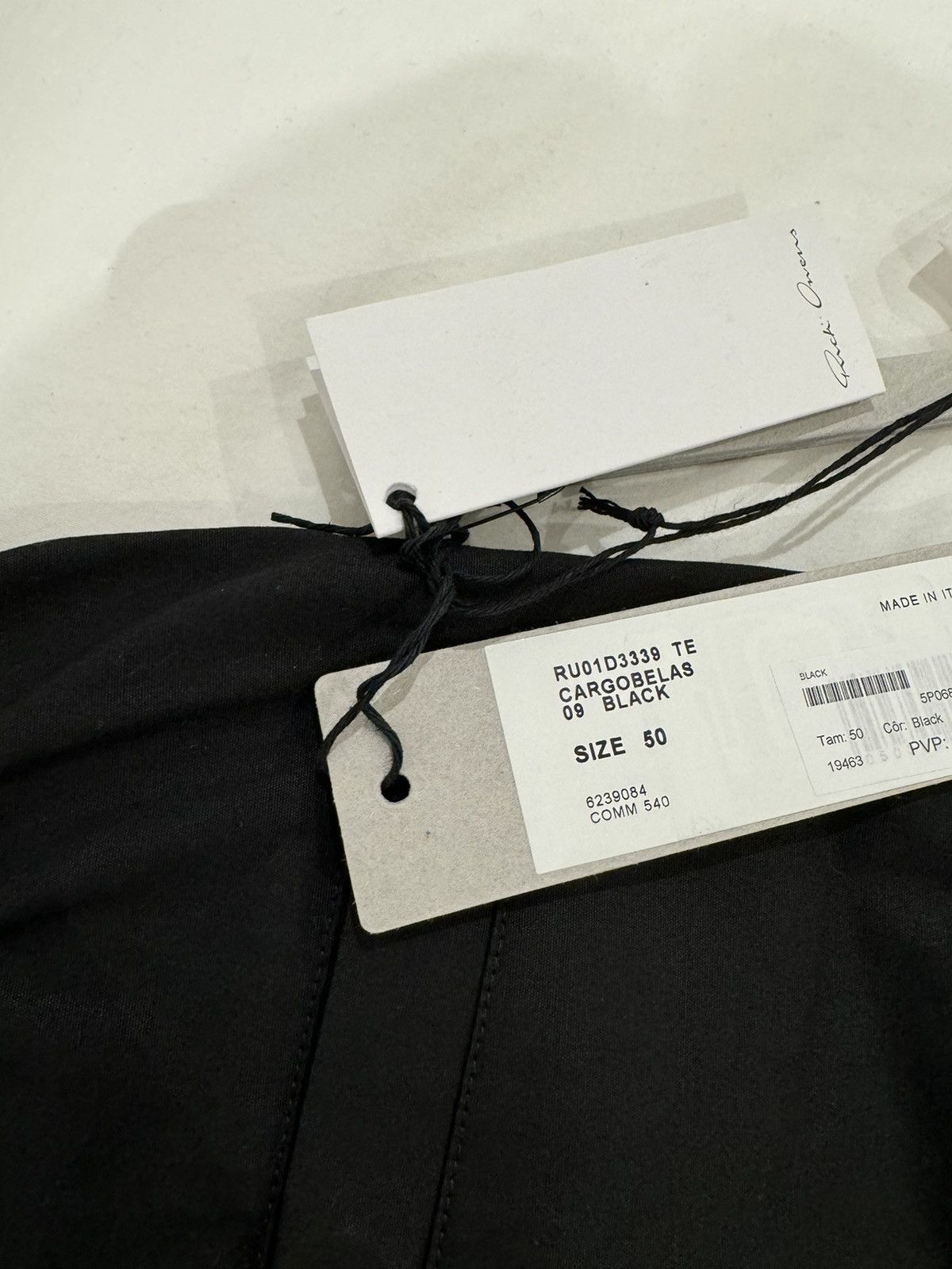 Rick Owens Rick Owens CARGOBELAS BLACK Size US 34 / EU 50 - 9 Thumbnail