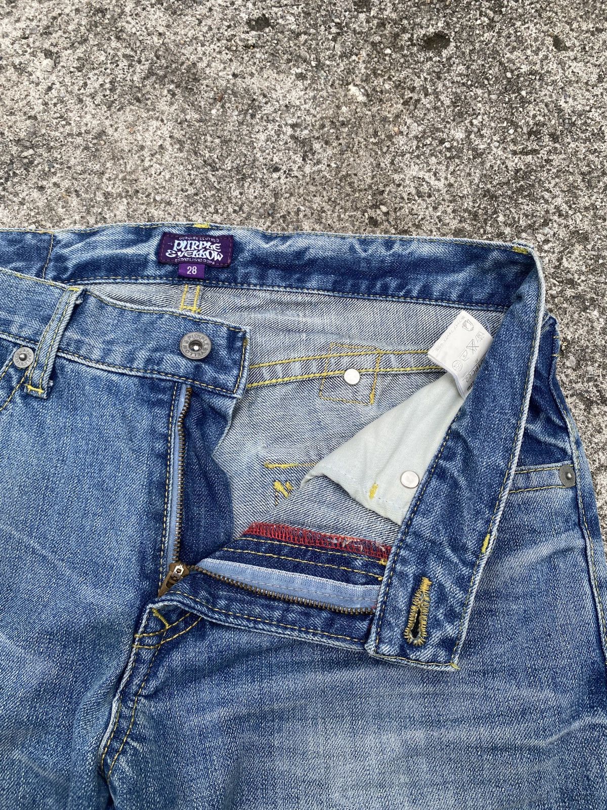 Japanese Brand × Tornado Mart Purple & Yellow Japan Patches Flare Jeans Size US 30 / EU 46 - 12 Thumbnail