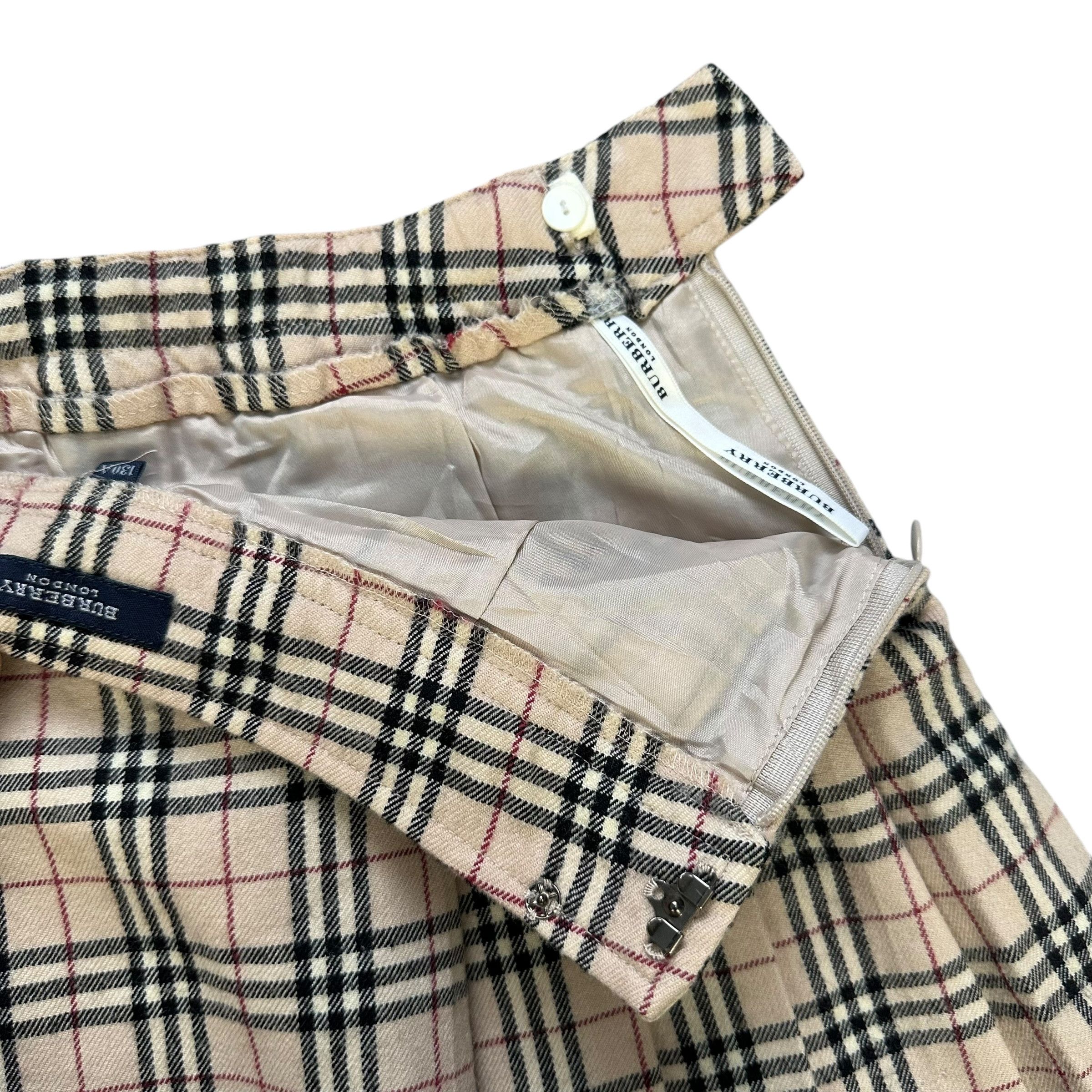 Burberry BURBERRY LONDON Nova Check Wool Mini Skirts #A57-1131 Size 23" - 5 Thumbnail