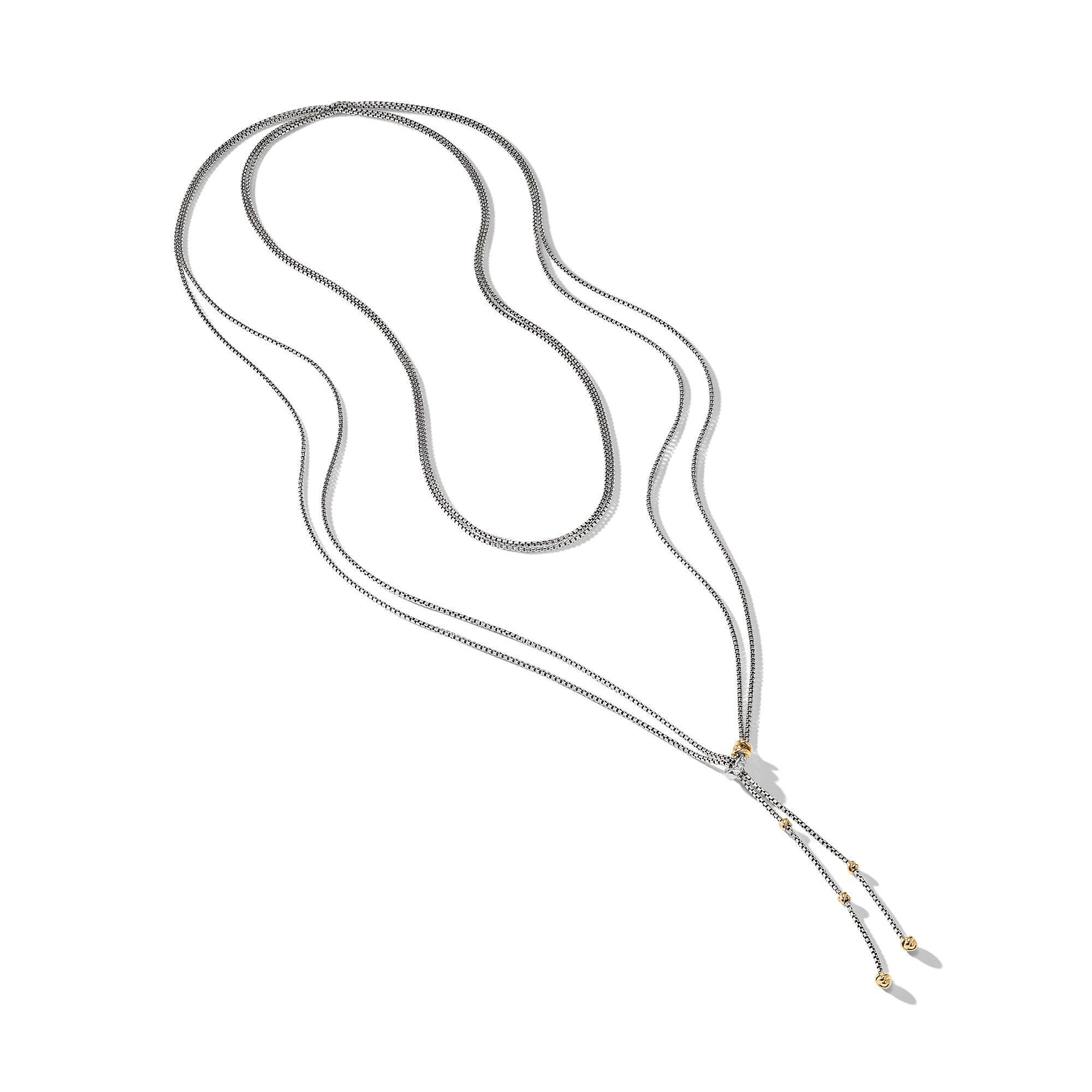 David Yurman o1w1db10525 N16696D Necklace in Silver with 18K Gold Diamond Size ONE SIZE - 2 Thumbnail